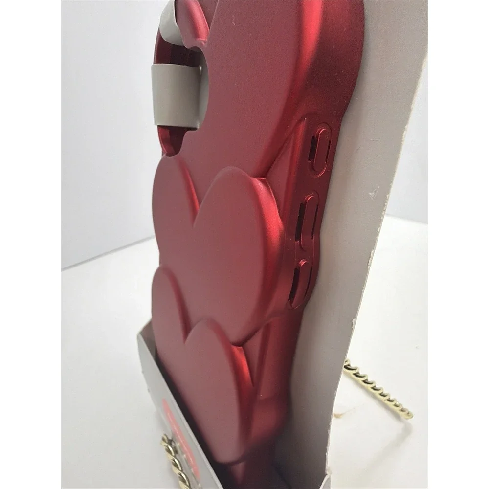 Heyday Red 3D Heart Phone Case for iPhone 16 Shockproof Protective Cover NEW